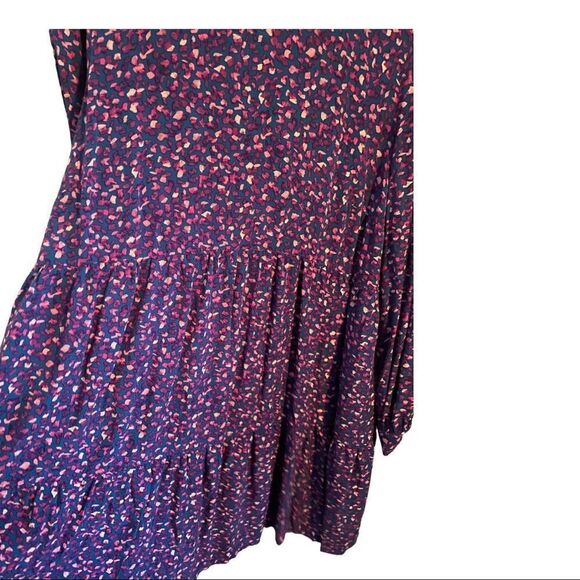 NWOT A new day confetti spotted babydoll tiered dress - Picture 4 of 5